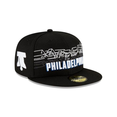 Blue Philadelphia 76ers Hat - New Era NBA City Edition 59FIFTY Fitted Caps USA7308192